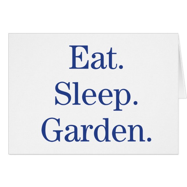 Mangez. Sommeil. Jardin (Devant horizontal)