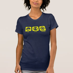 Mangez. Sommeil. Le base-ball. T-shirt