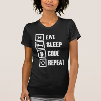 Mangez - sommeil - le code - répétez le T-shirt