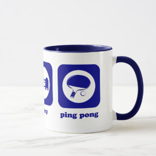 Mangez. Sommeil. Ping-pong. Tasse