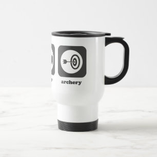 Mangez. Sommeil. Tir à l'arc. Tasse