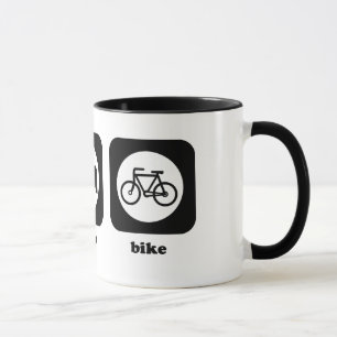 Mangez. Sommeil. Vélo. Tasse
