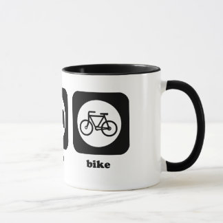 Mangez. Sommeil. Vélo. Tasse