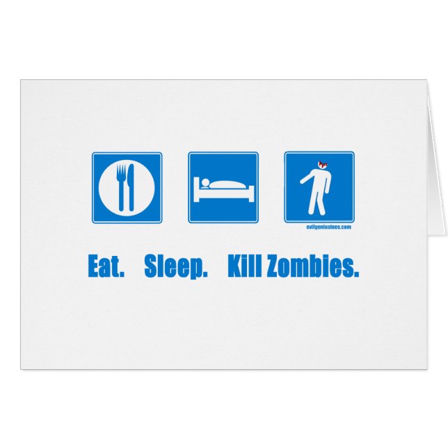 Mangez. Sommeil. Zombis de mise à mort (Devant horizontal)