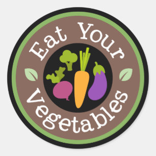 Mangez vos légumes amusant mot art autocollant