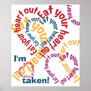 MANGEZ VOTRE affiche COEUR OUT