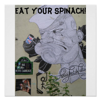 Mangez votre affiche de graffiti Popeye