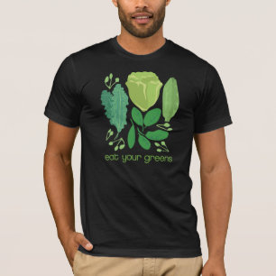 Mangez votre T-shirt de laitue mélangé par verts