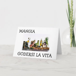 "MANGIA - EAT AND ENJOY LIFE" BIRTHDAY CARD