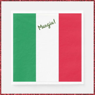 Mangia! Italian Flag Napkin