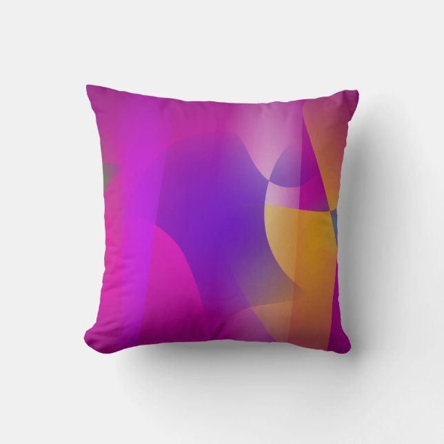 Mango and Eggplant Throw Pillow (Front)