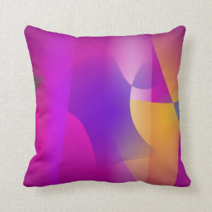 Mango and Eggplant Throw Pillow