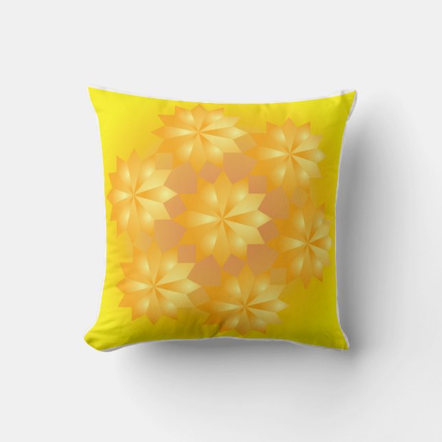 Mango and Mandarin Melody Throw Pillow (Front)