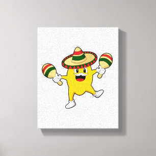 Mango as Musician with Maraca Canvas Print