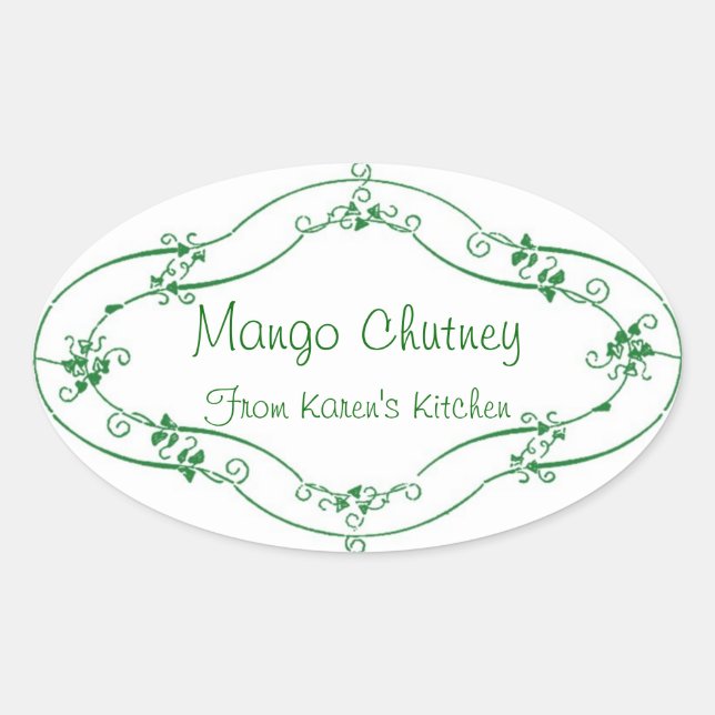 Mango Chutney customizable labels (Front)
