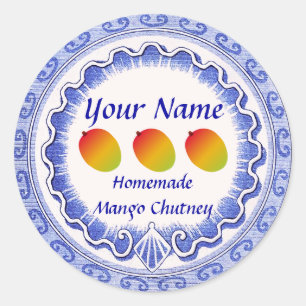 Mango Chutney Personalize Classic Round Sticker