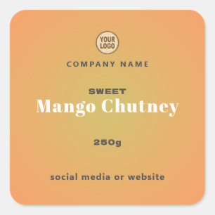 Mango Chutney Square Sticker