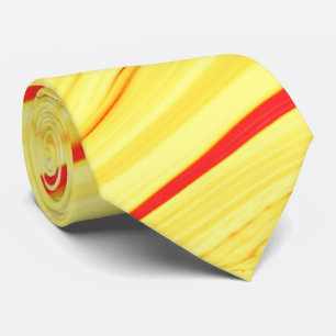 Mango cream, with curved red or coral stroke tie