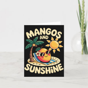 Mango Design For Men Women Vegan Mango Lover Mango Card