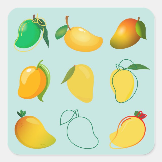  Mango Fresh Square Sticker (Front)
