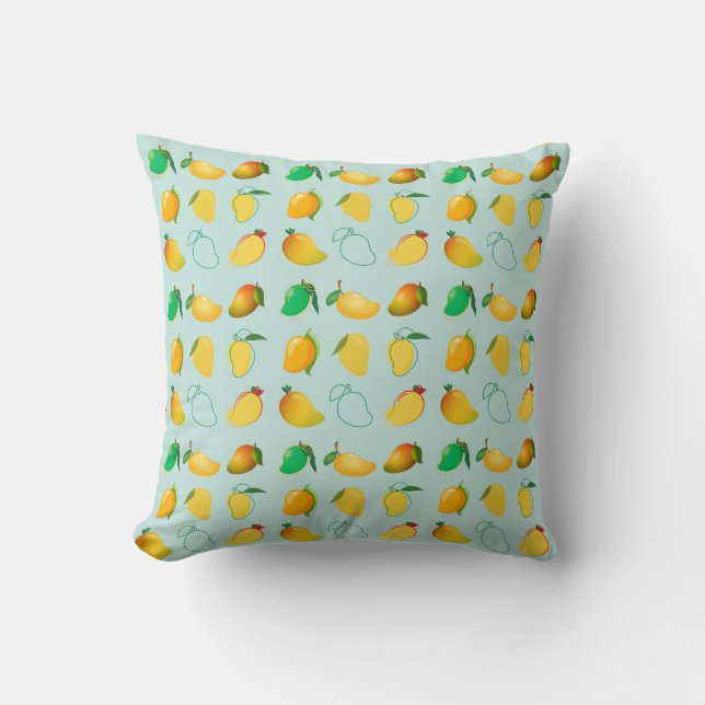 Mango Fresh Throw Pillow (Front)