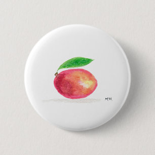Mango fruit 2 inch round button
