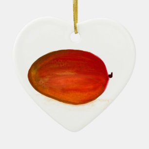 Mango fruit ceramic ornament