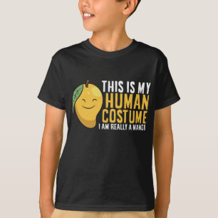 Mango Fruit Halloween Mango Human Costume I'm Real T-Shirt