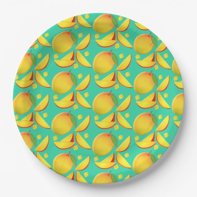 Mango Fruit Paper Plate (Front)
