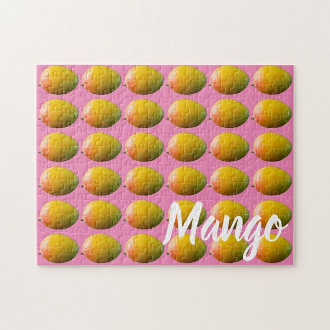 Mango Fruit Pattern for Vegetarian and Vegan Jigsaw Puzzle (Horizontal)