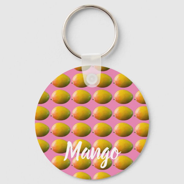 Mango Fruit Pattern for Vegetarian and Vegan Keychain (Front)