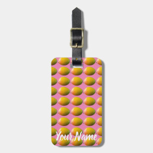Mango Fruit Pattern for Vegetarian and Vegan Luggage Tag