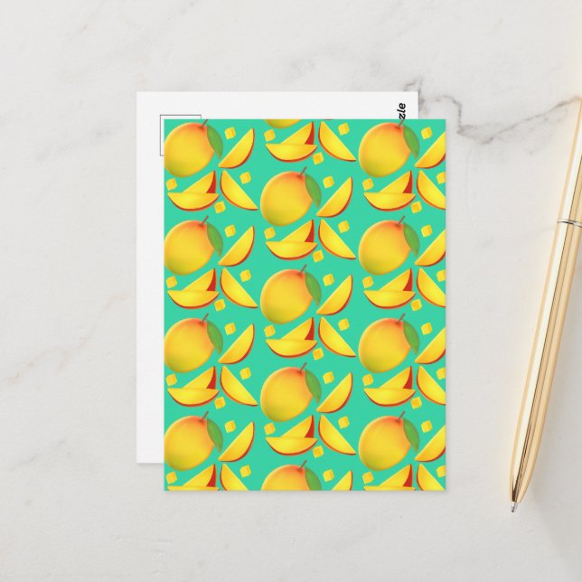 Mango Fruit Postcard (Front/Back In Situ)