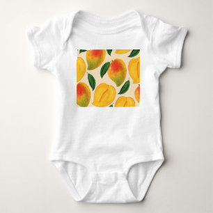 Mango Fruit Seamless Pattern Baby Bodysuit