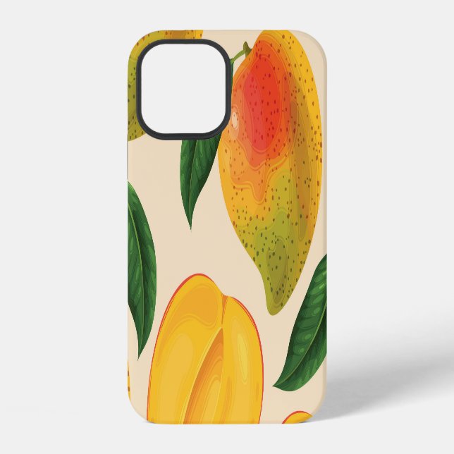 Mango Fruit Seamless Pattern iPhone Case (Back)