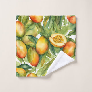 Mango Fruits and Leaves Bath Towel Set
