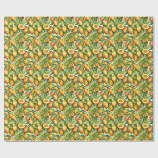 Mango Fruits and Leaves  Wrapping Paper