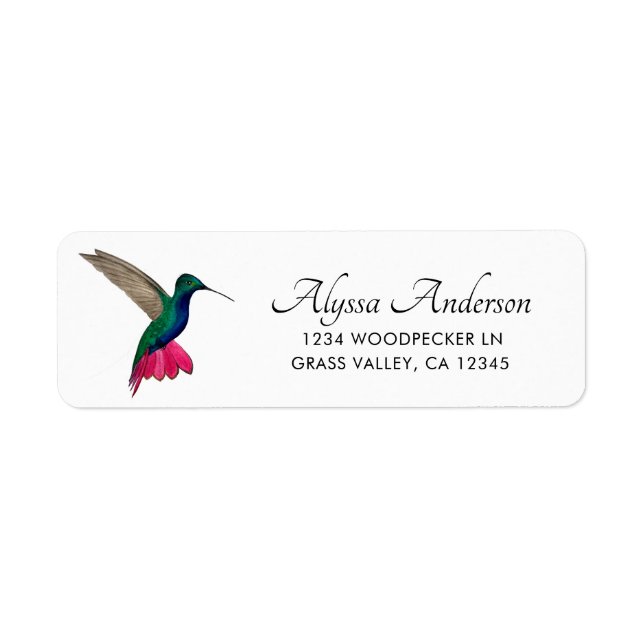 Mango Hummingbird  Return Address Label (Front)
