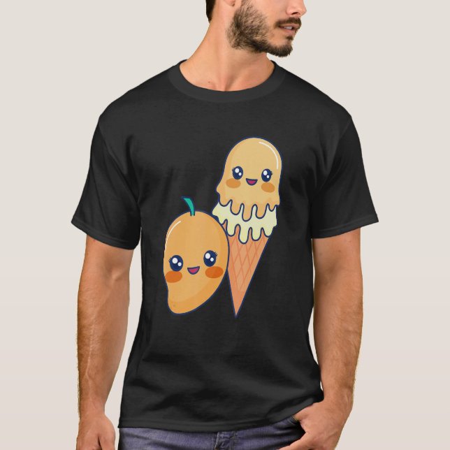 Mango Ice Cream Sweet Ripe Mangoes T-Shirt (Front)