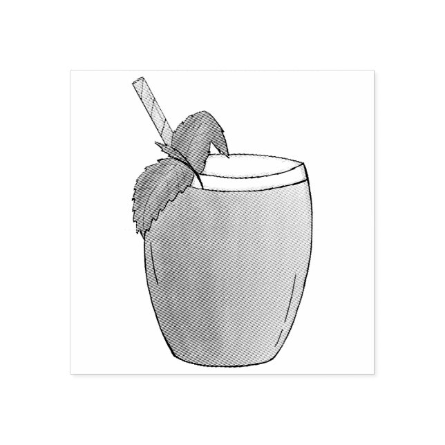 Mango Lassi Refreshing Indian Yoghurt Fruit Drink Rubber Stamp (Imprint)