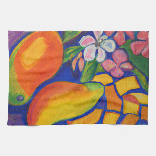 Mango lovers tropical kitchen towel (Horizontal)