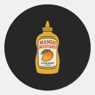 Mango Mustard 67 Six Seven 6-7 - Funny Brainrot Ki Classic Round Sticker