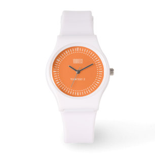 Mango Orange Colour Accent ready to personalize Watch