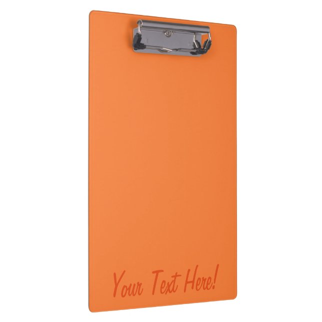 Mango Orange Colour Background ready to customize Clipboard (Right)