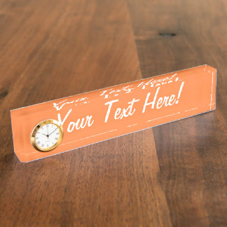 Mango Orange Colour Background ready to customize Nameplate