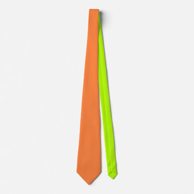 Mango Orange Colour Background ready to customize Tie (Front)
