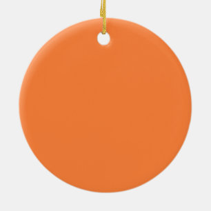 Mango Orange Colour Style ready to customize Ceramic Ornament