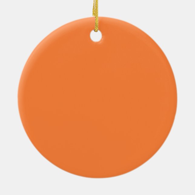 Mango Orange Colour Style ready to customize Ceramic Ornament (Back)
