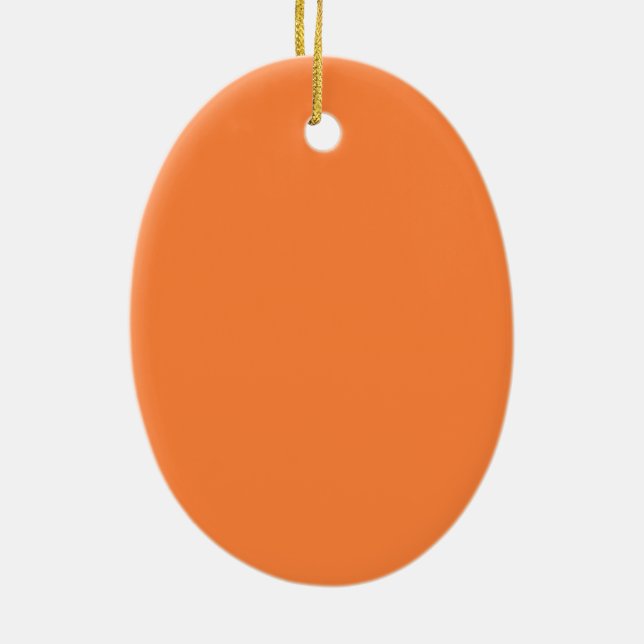 Mango Orange Colour Style ready to customize Ceramic Ornament (Back)