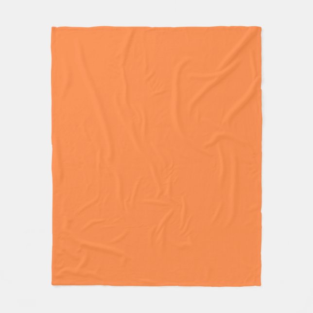 Mango Orange Colour Style ready to customize Fleece Blanket (Front)